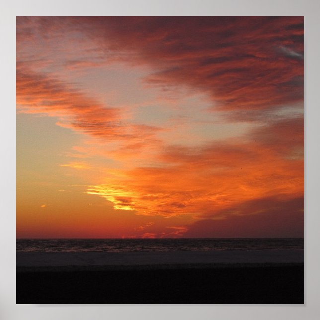 Póster Amanecer de enero en Siesta Key (Frente)
