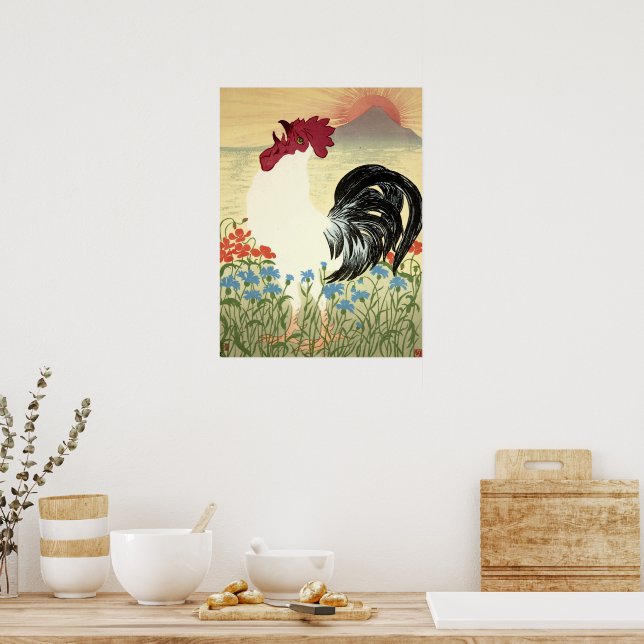 Póster Amanecer de gallo por la mañana (Cocina)