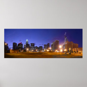 Póster Amanecer de la línea aérea de Charlotte - lleno @ 