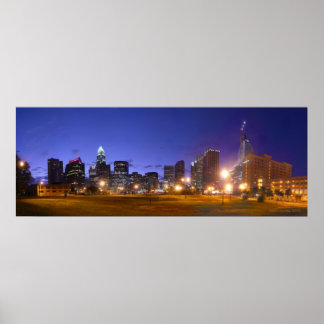 Póster Amanecer de la línea aérea de Charlotte - lleno @