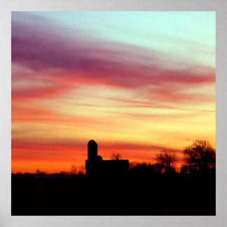 Póster Amanecer de los granjeros