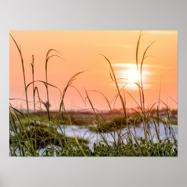 Póster Amanecer de Oats del Mar de Florida (Frente)