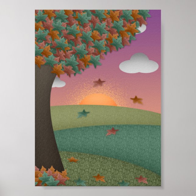 Póster Amanecer de otoño (Frente)