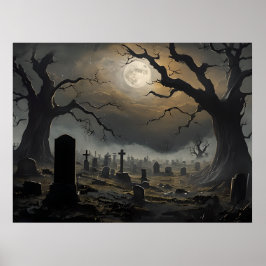 Póster Amanecer del cementerio - Poster del cementerio at