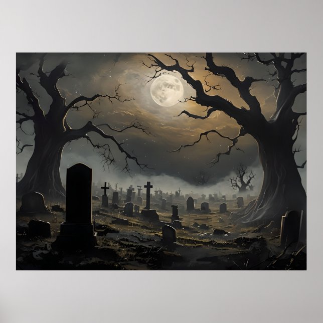 Póster Amanecer del cementerio - Poster del cementerio at (Frente)