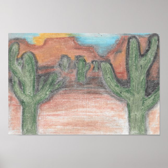 Póster Amanecer del desierto (Frente)
