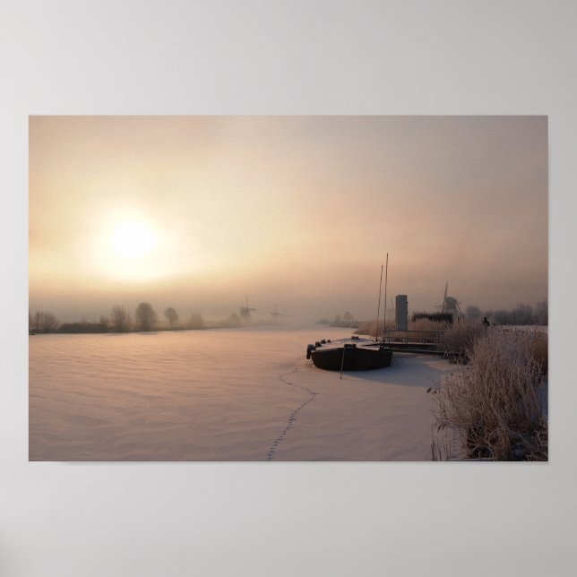 Póster Amanecer del invierno en el poster de los Países B (Frente)