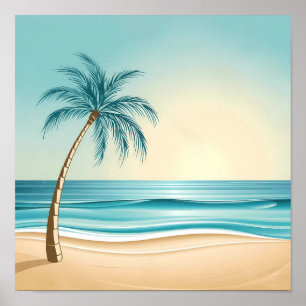Póster Amanecer del paraíso tropical