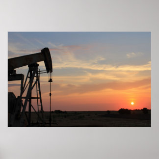 Póster Amanecer del petróleo
