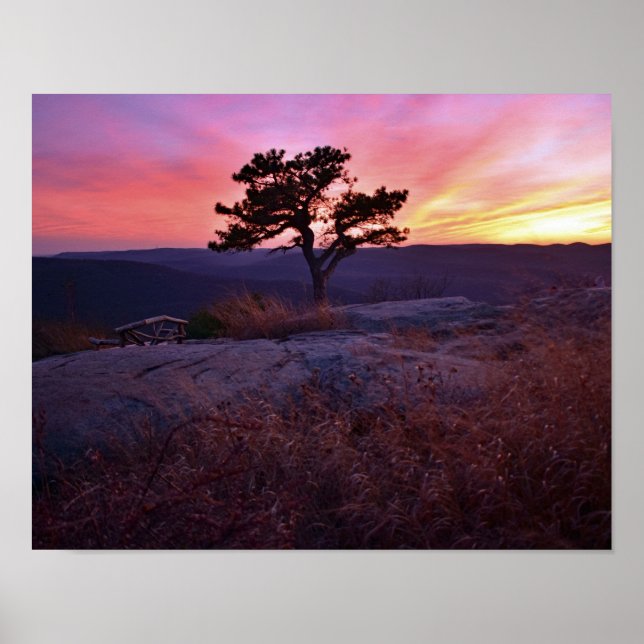 Póster Amanecer desde el monte Bear NY (Frente)