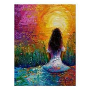 Póster Amanecer Dorado Abraza su Alma