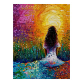 Póster Amanecer Dorado Abraza su Alma