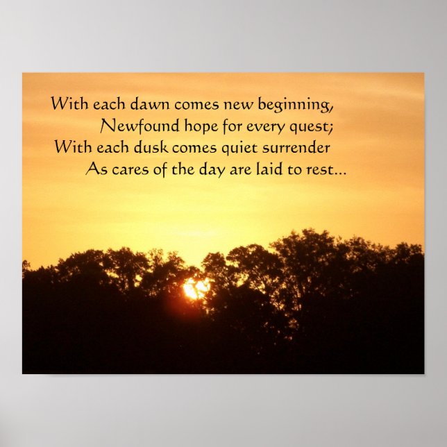 Póster Amanecer Dorado del nuevo Poster de inicio (Frente)