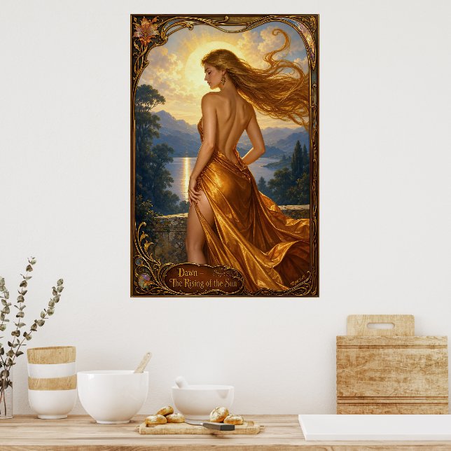 Póster Amanecer El Sol Naciente Sereno (Cocina)