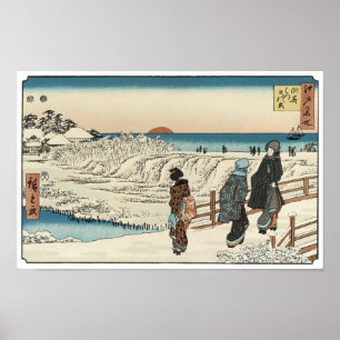Póster Amanecer en Año Nuevo, Hiroshige
