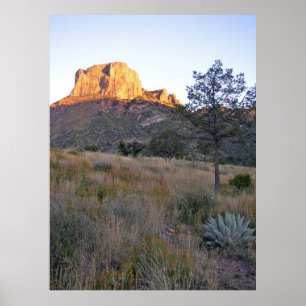 Póster Amanecer en Casa Grande, BBNP, Texas
