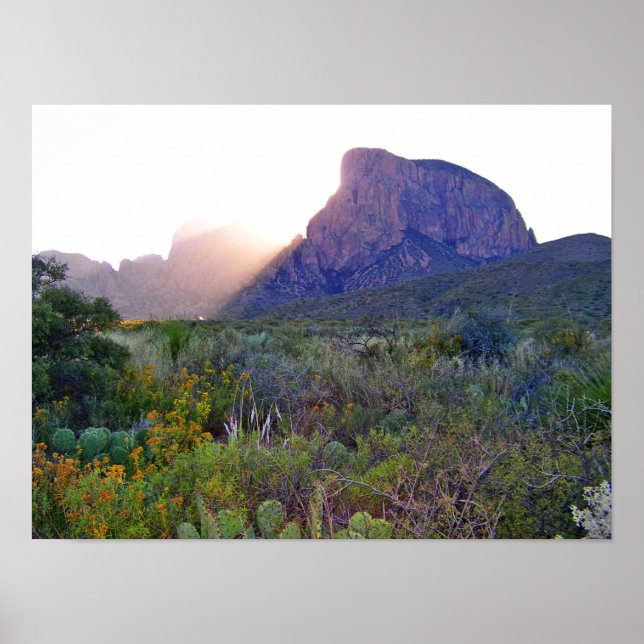 Póster Amanecer en Chisos, Texas (Frente)