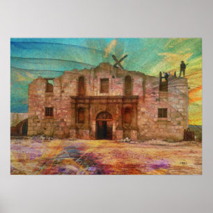 Póster Amanecer en el Álamo