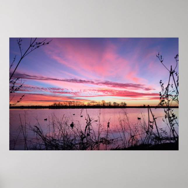 Póster Amanecer en el Arkansas Duck Blind (Frente)