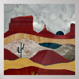 Póster Amanecer en el desierto