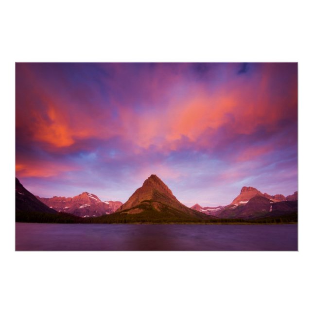 Póster Amanecer en el glaciar (Anverso)