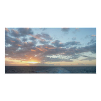 Póster Amanecer en el mar I Pastel