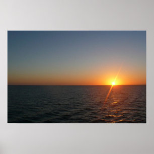 Póster Amanecer en el mar III Horizonte del océano paisaj