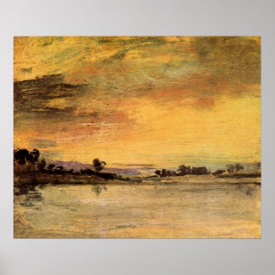 Póster Amanecer en el río por Joseph Mallord Turner