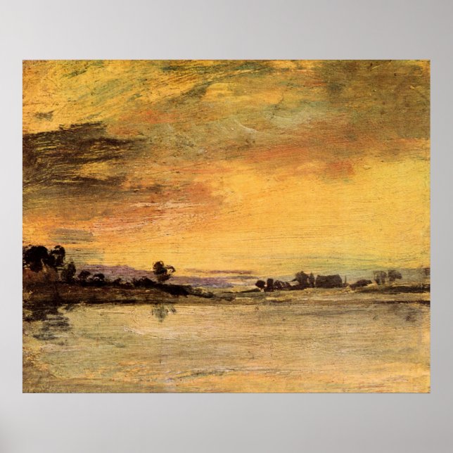 Póster Amanecer en el río por Joseph Mallord Turner (Frente)