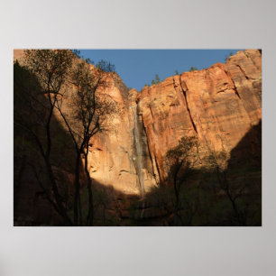 Póster Amanecer en el sendero Camina Riverside en Zion