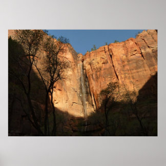 Póster Amanecer en el sendero Camina Riverside en Zion