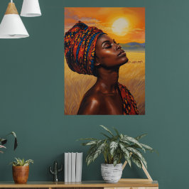 Póster Amanecer en el Serengeti