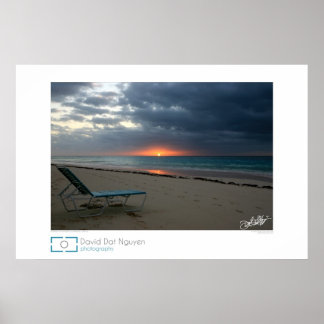 Póster Amanecer en Elbow Beach, Bermudas