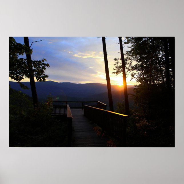 Póster Amanecer en Fort Mountain State Park, GA (Frente)