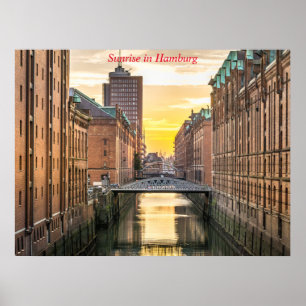 Póster Amanecer en Hamburgo