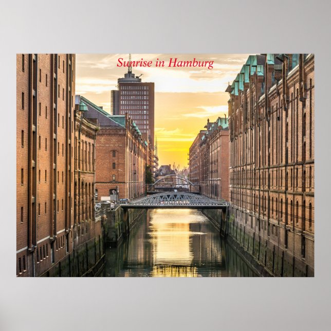 Póster Amanecer en Hamburgo (Frente)