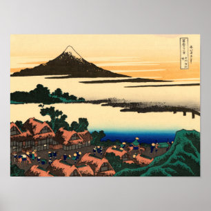 Póster Amanecer en Isawa, provincia de Kai