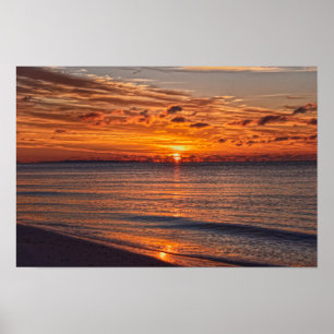 Póster Amanecer en Isla Dauphin, Alabama