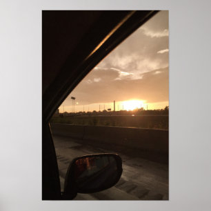 Póster Amanecer en la Carretera