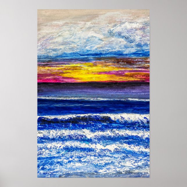 Póster - Amanecer en la Costa (Frente)
