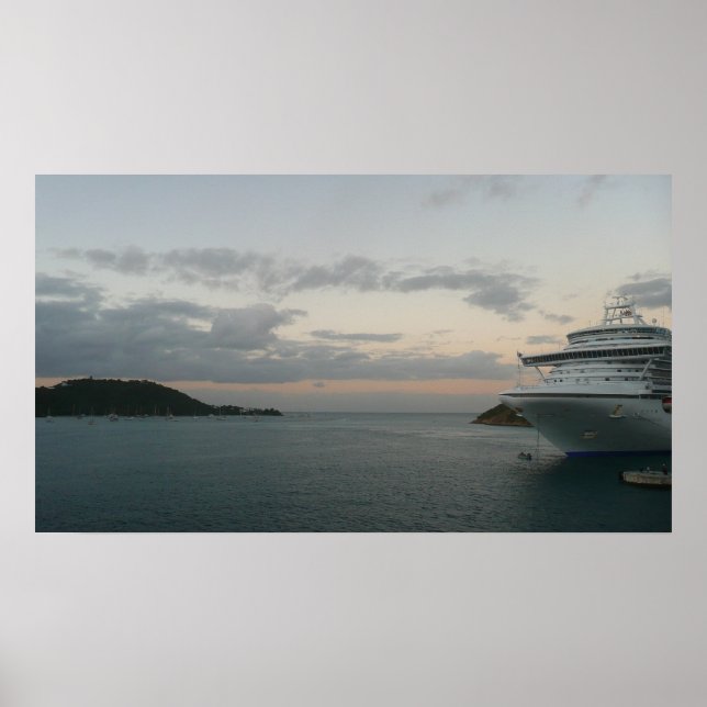 Póster Amanecer en la costa de cruceros Santo Tomás II (Frente)
