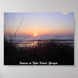 Póster Amanecer en la isla Tybee...