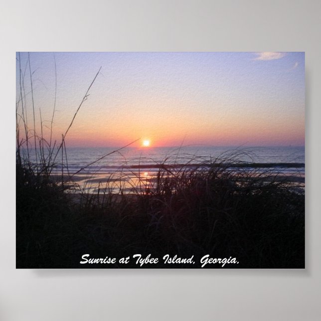 Póster Amanecer en la isla Tybee... (Frente)
