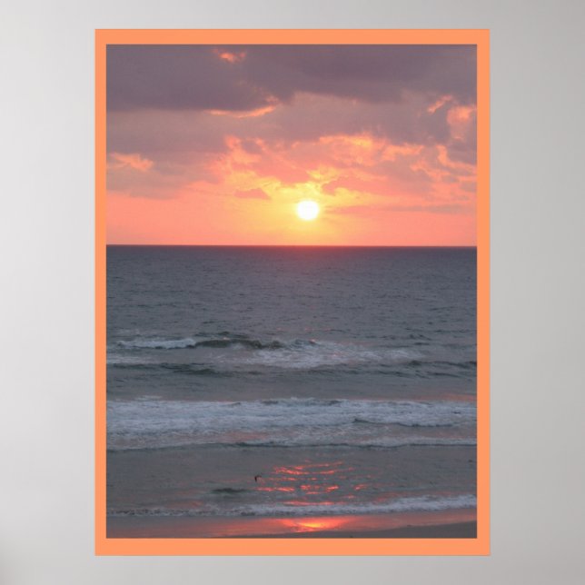 Póster Amanecer en la playa (Frente)