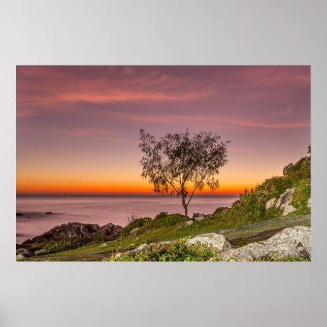Póster Amanecer En La Playa Armação (Frente)