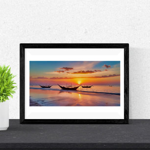 Póster Amanecer en la playa de Al Wakrah - Qatar