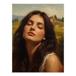 Póster Amanecer en la Toscana