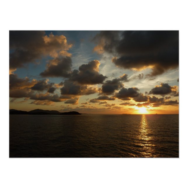 Póster Amanecer en St. Thomas I Islas Vírgenes Estadounid (Anverso)