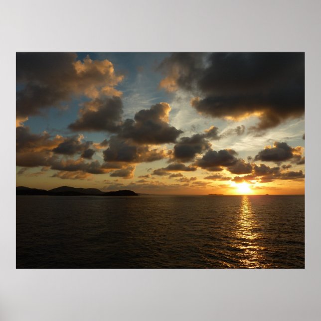 Póster Amanecer en St. Thomas I Islas Vírgenes Estadounid (Frente)
