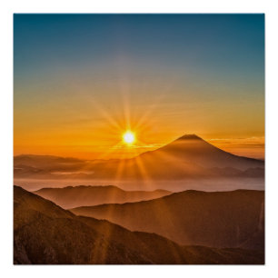 Póster Amanecer entre las colinas